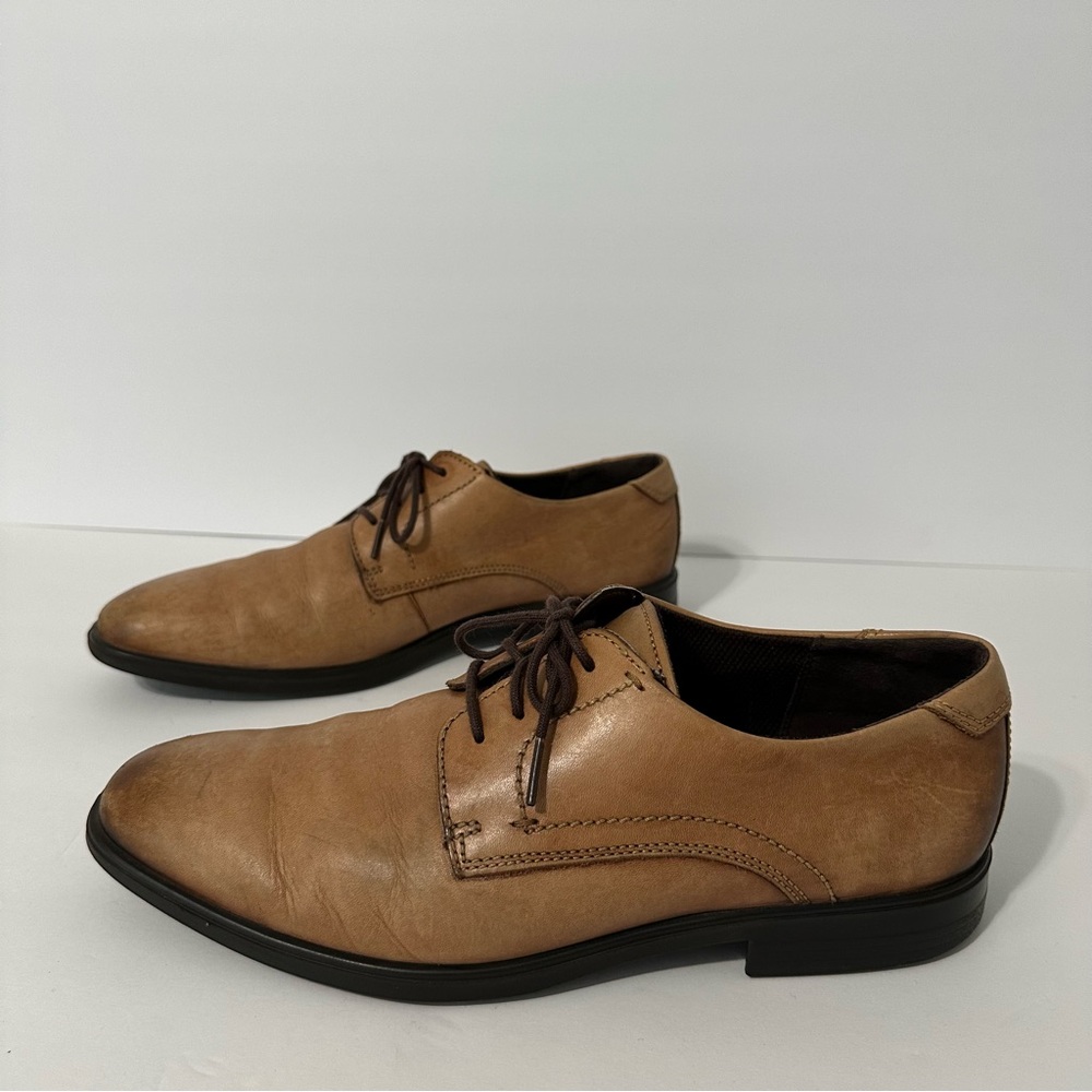 Ecco Men Derby Shoe Leather Lace-Up Business Casual Office Contemporary 43/9-9.5